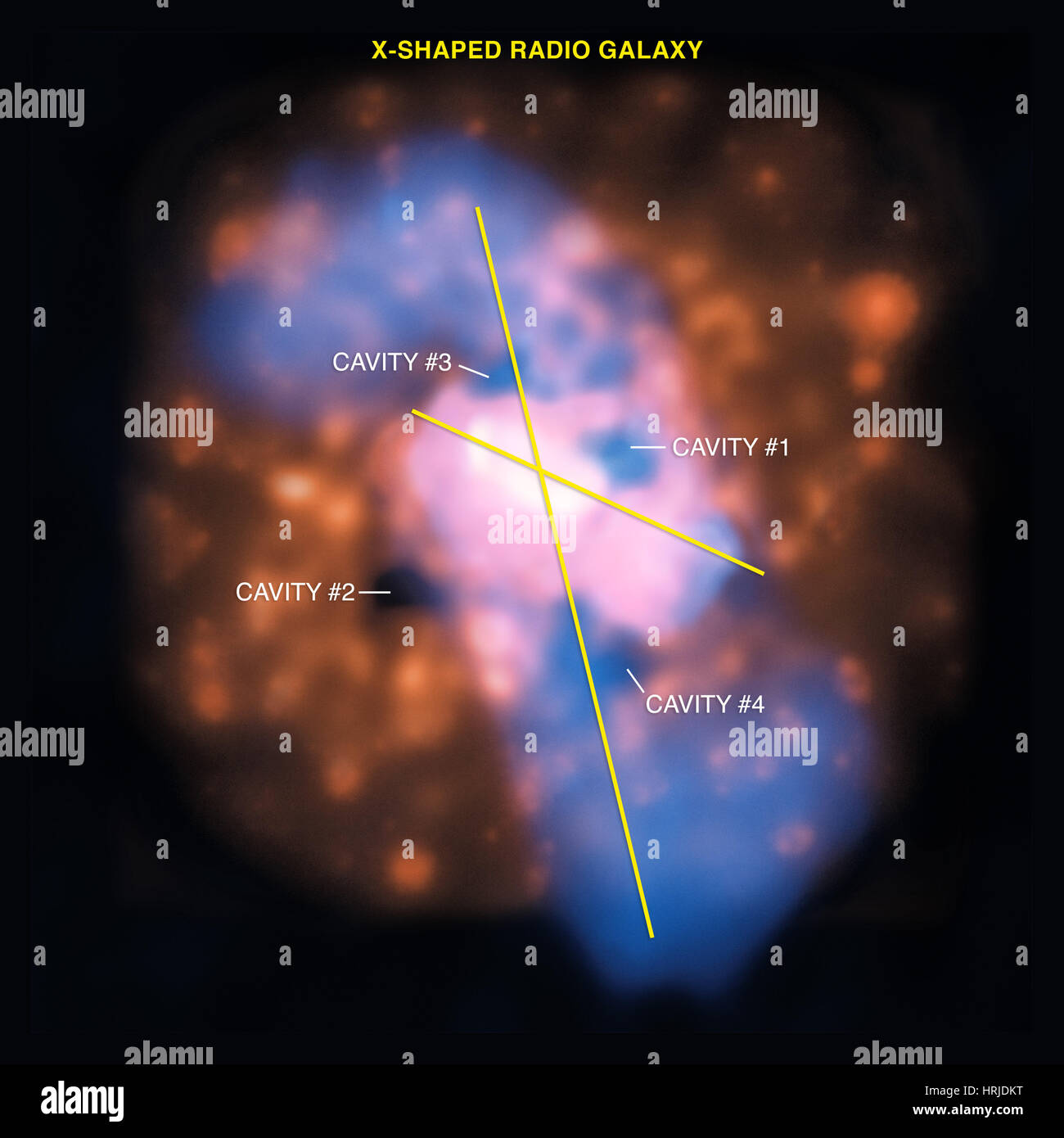 4C+00.58 Galaxy, il Buco Nero, composito Foto Stock