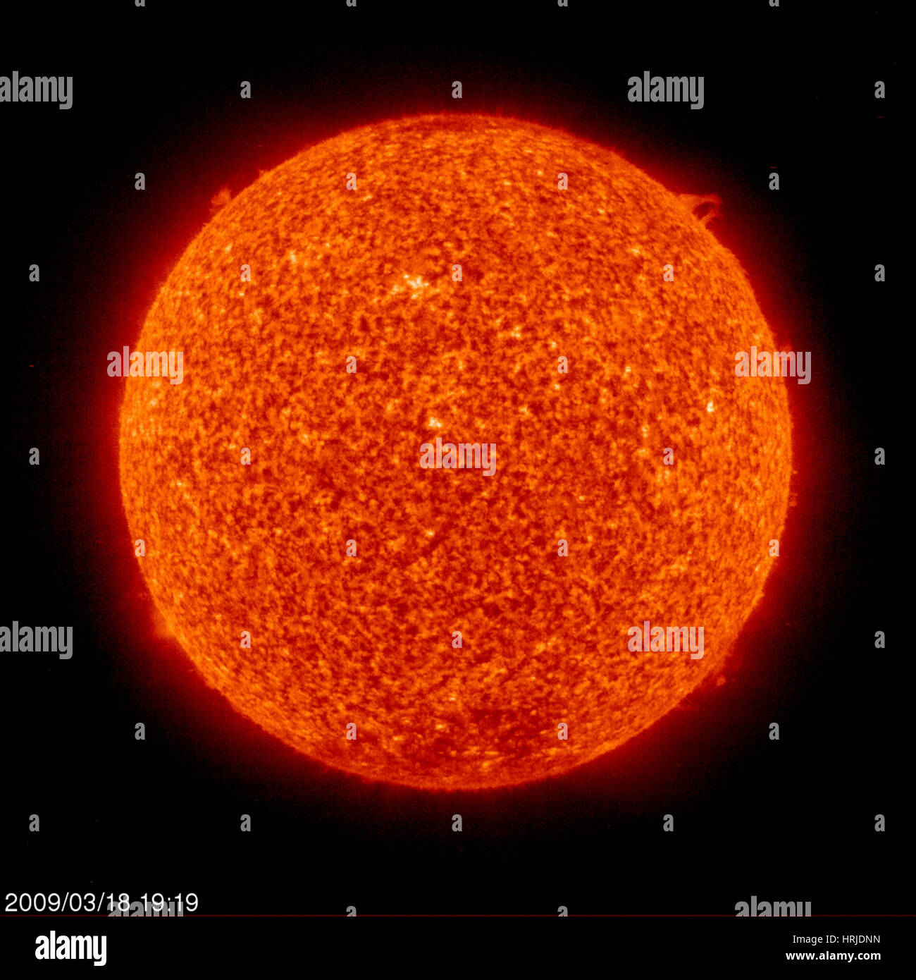 Le macchie solari, ciclo solare 24, IET, 2009 Foto Stock