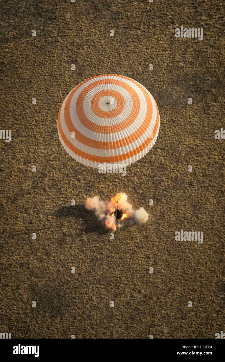 Expedition 36 Soyuz TMA-08M Sbarco Foto Stock