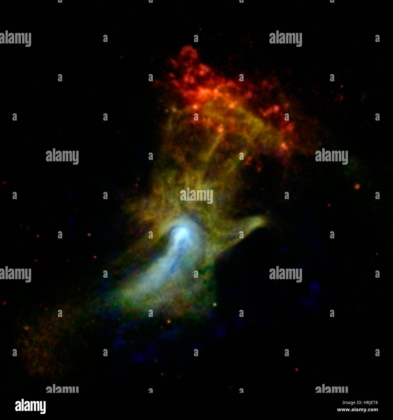 "Mano di Dio' Pulsar Wind Nebula Foto Stock