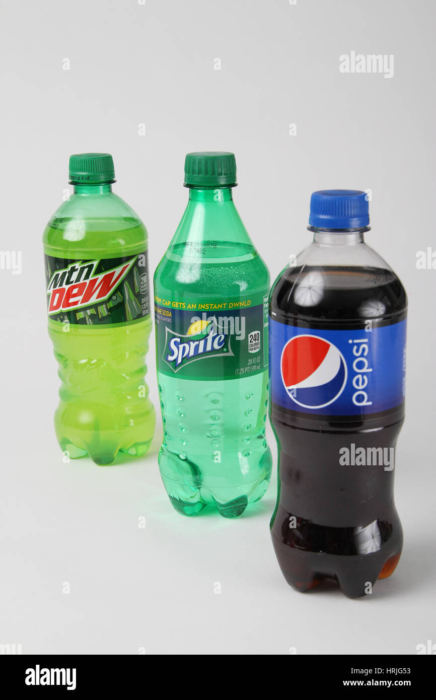 Soda Pop Soft Drinks Foto Stock