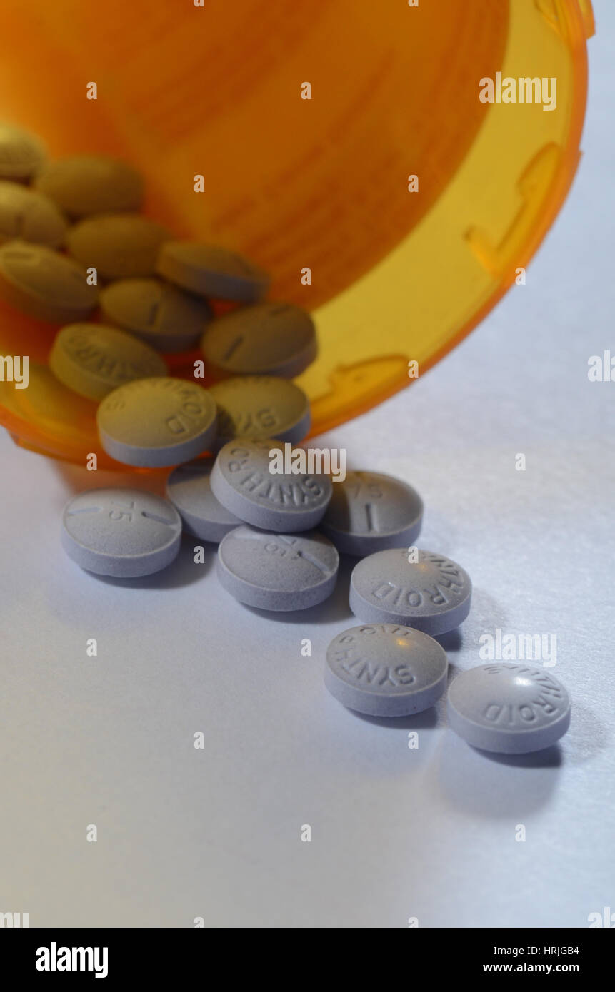 La prescrizione di farmaci, Synthroid 75 MG Foto Stock