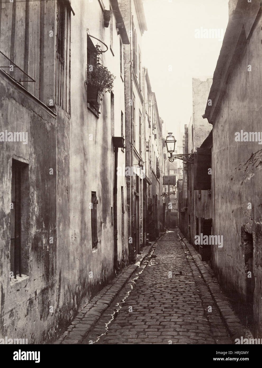 Parigi Dead End Street, Charles Marville, 1860s Foto Stock