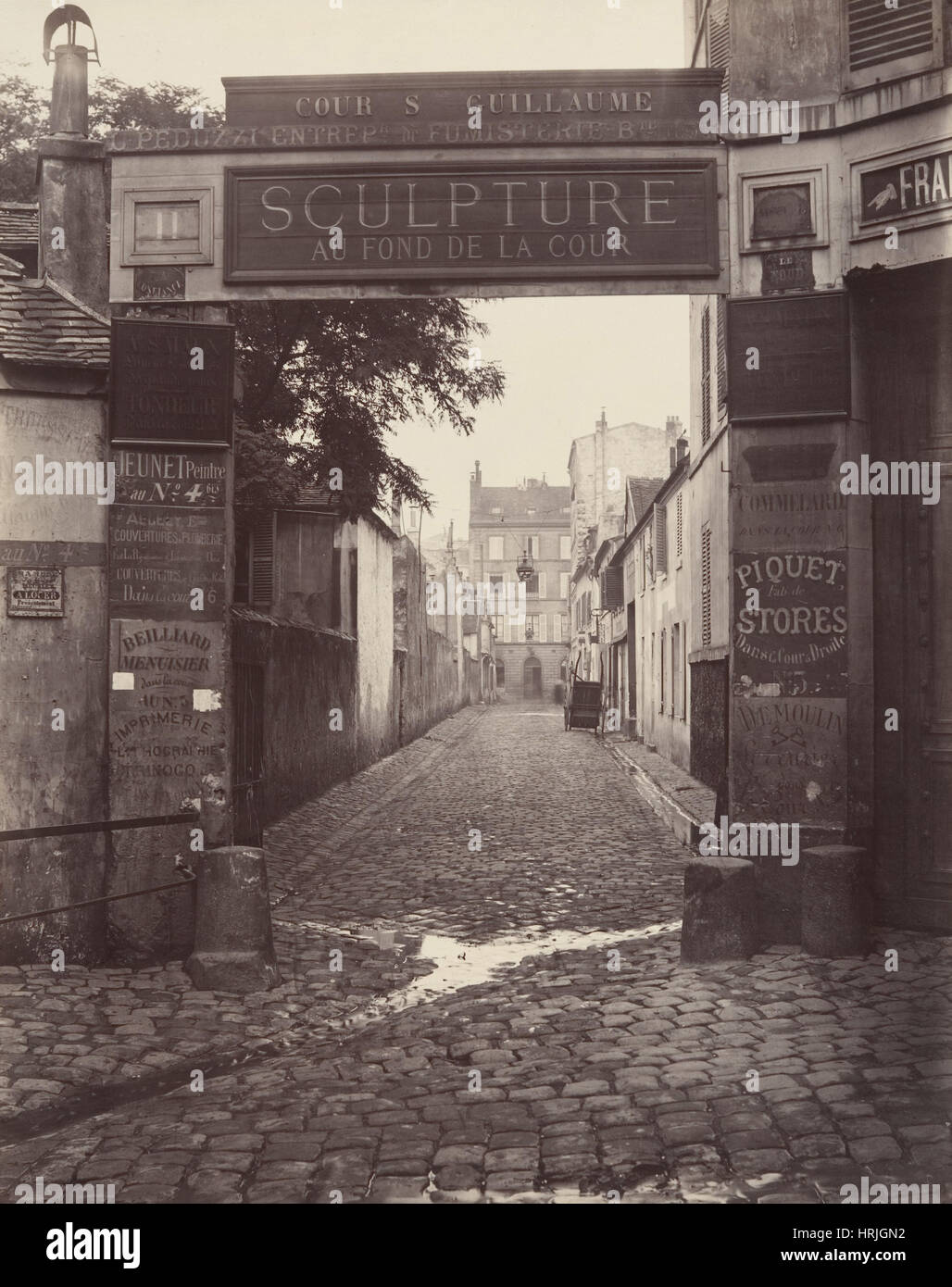 Paris Street scene, Charles Marville, 1865 Foto Stock