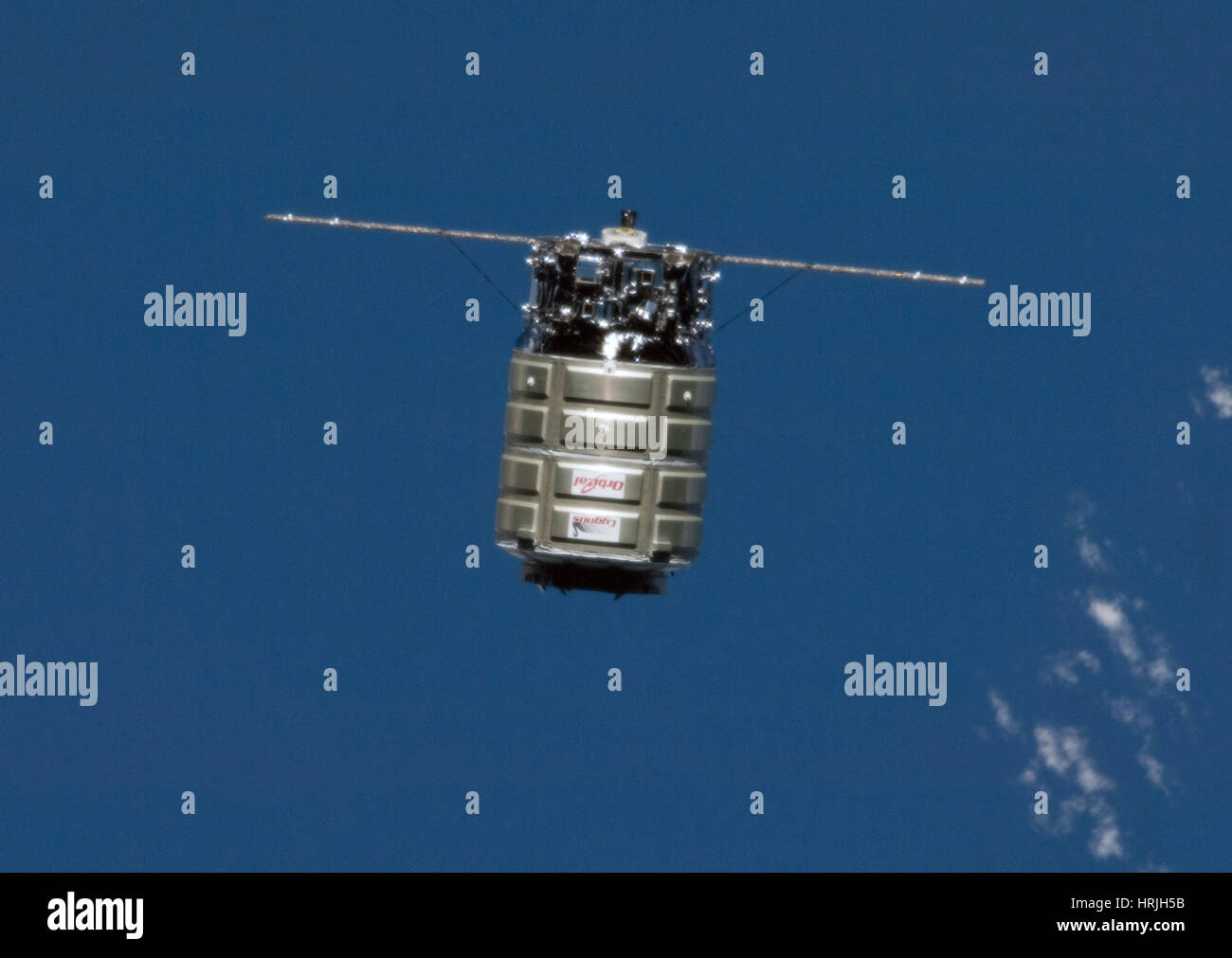 Cygnus Cargo approcci Craft ISS Foto Stock