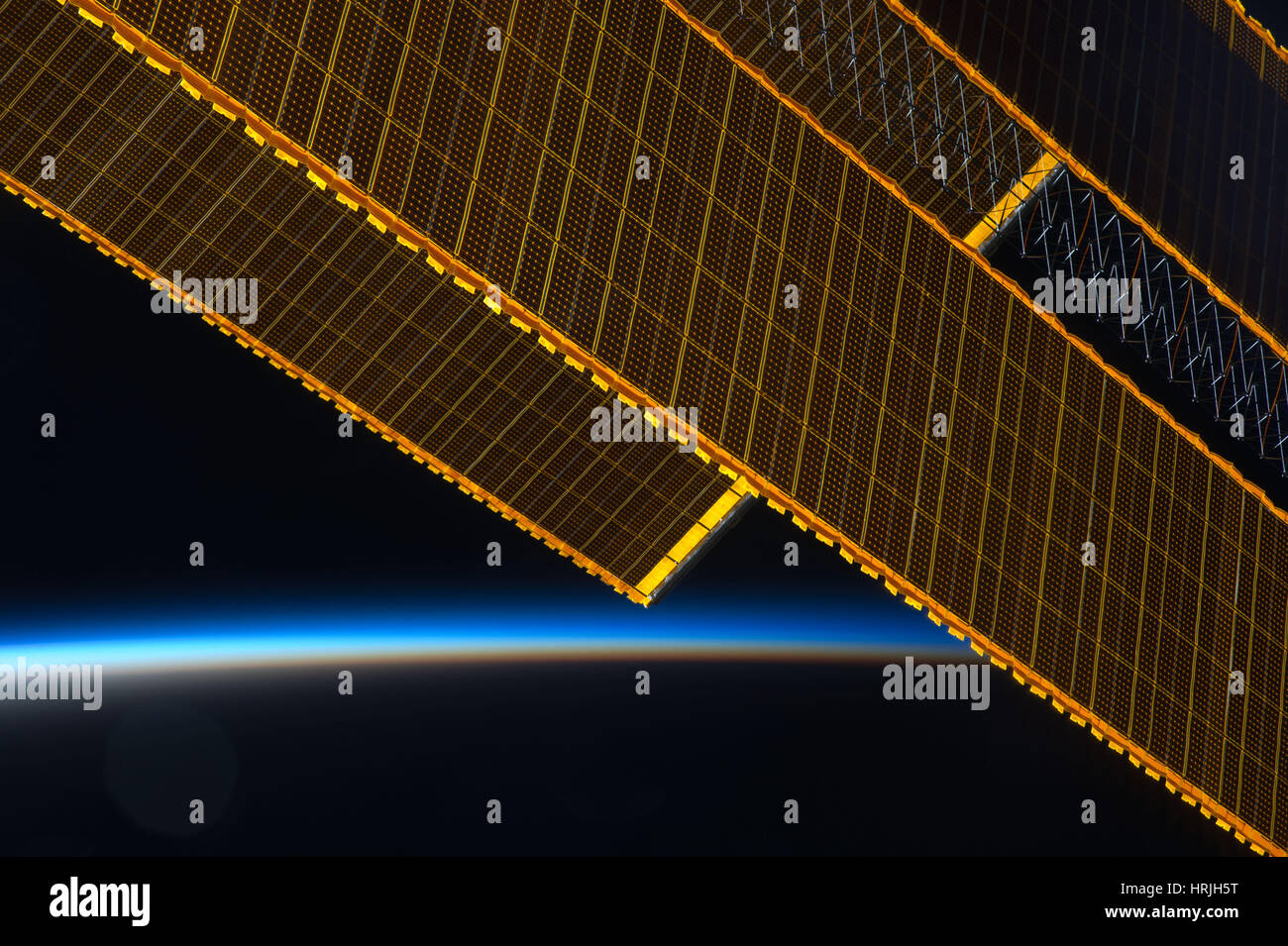 Expedition 40, Solar Array ali sulla ISS, 2014 Foto Stock