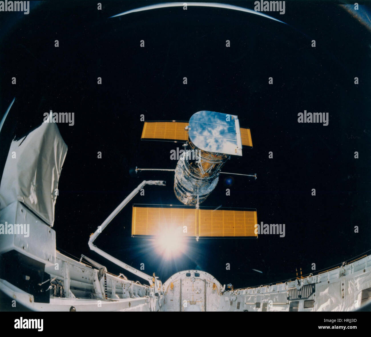 STS-31, distribuzione del telescopio spaziale Hubble, 1990 Foto Stock