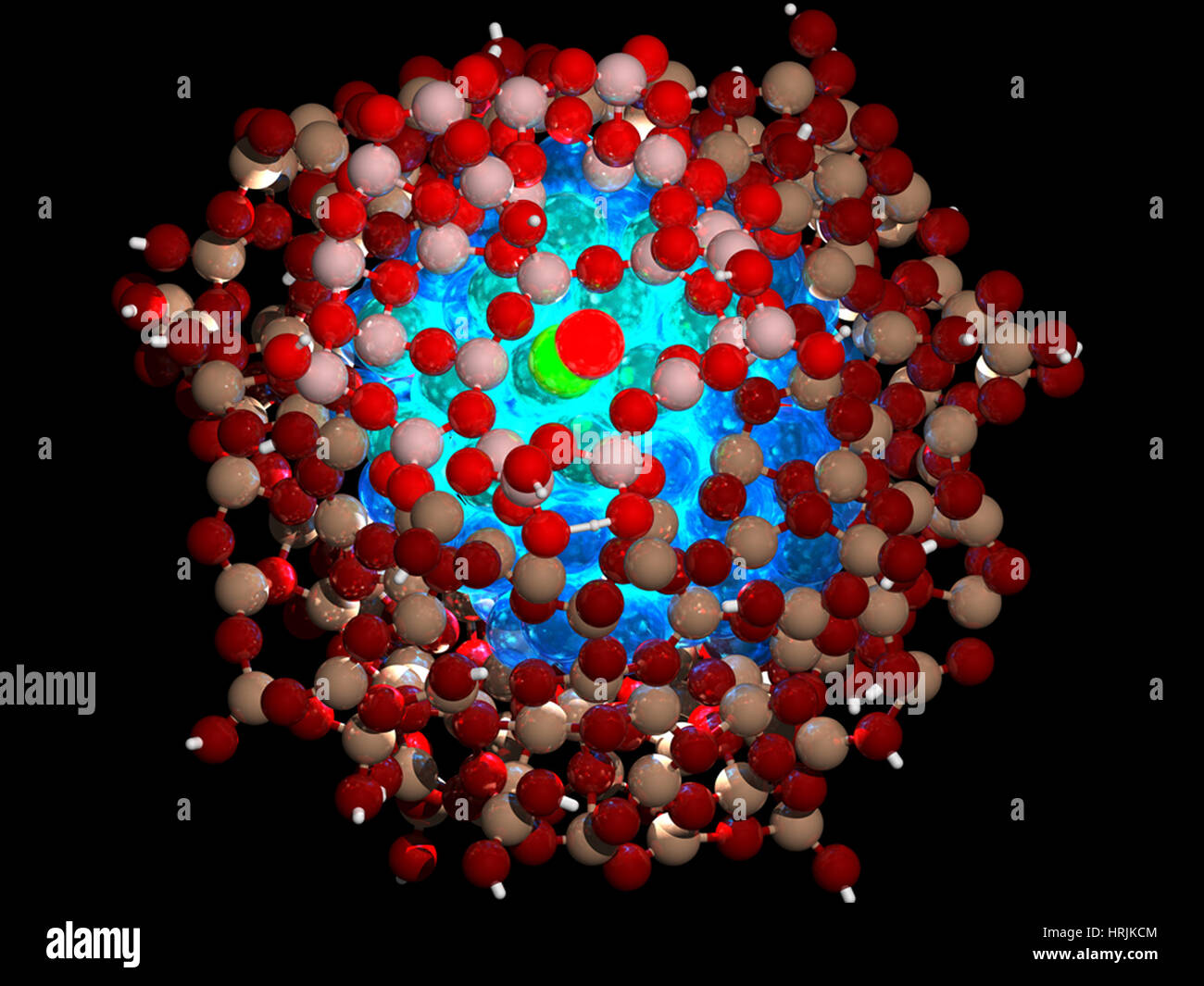 Nanoparticelle di catalizzatore, modello molecolare Foto Stock