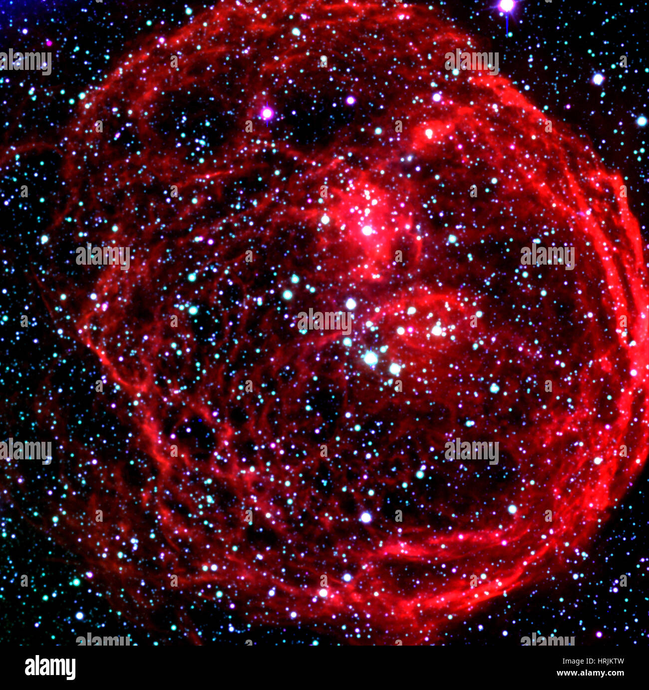 Henize Superbubble 70, N70 Nebula, LMC Foto Stock