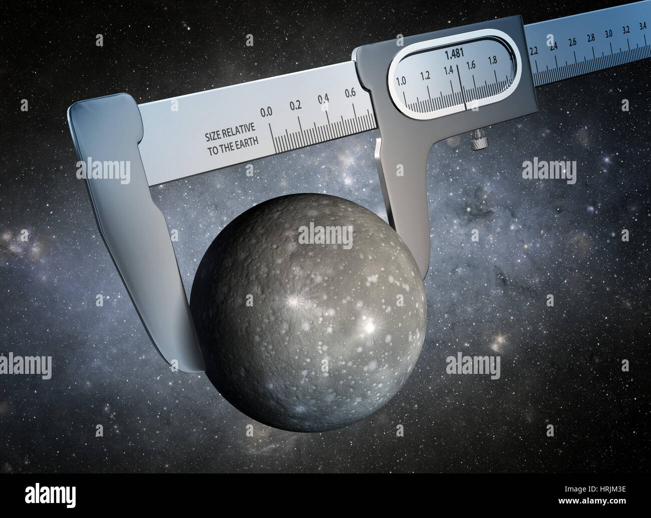 Esopianeta Kepler-93b, misurazione della dimensione Foto Stock