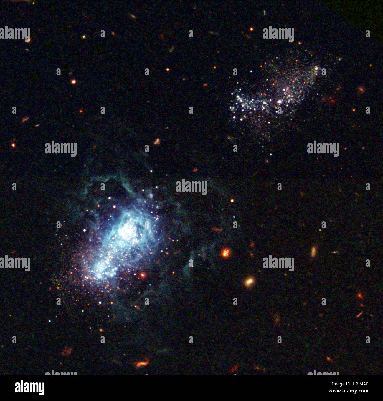 Dwarf galassia irregolare, ho Zwicky 18 Foto Stock