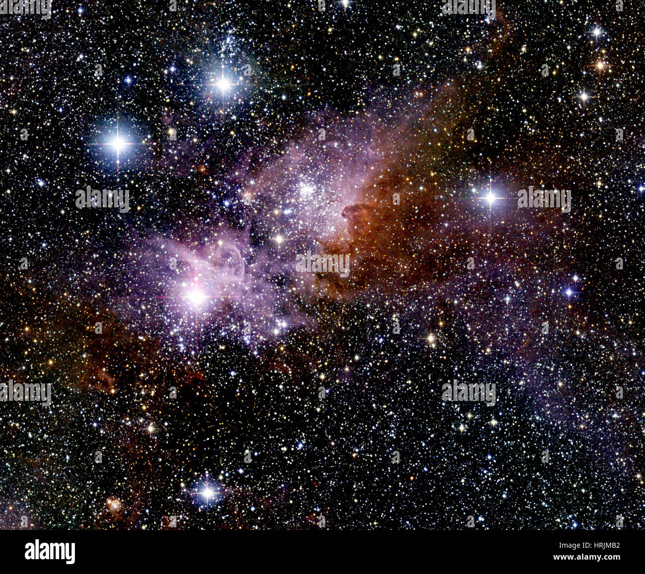 Carina Nebula, NGC 7332, con Eta Carinae Foto Stock