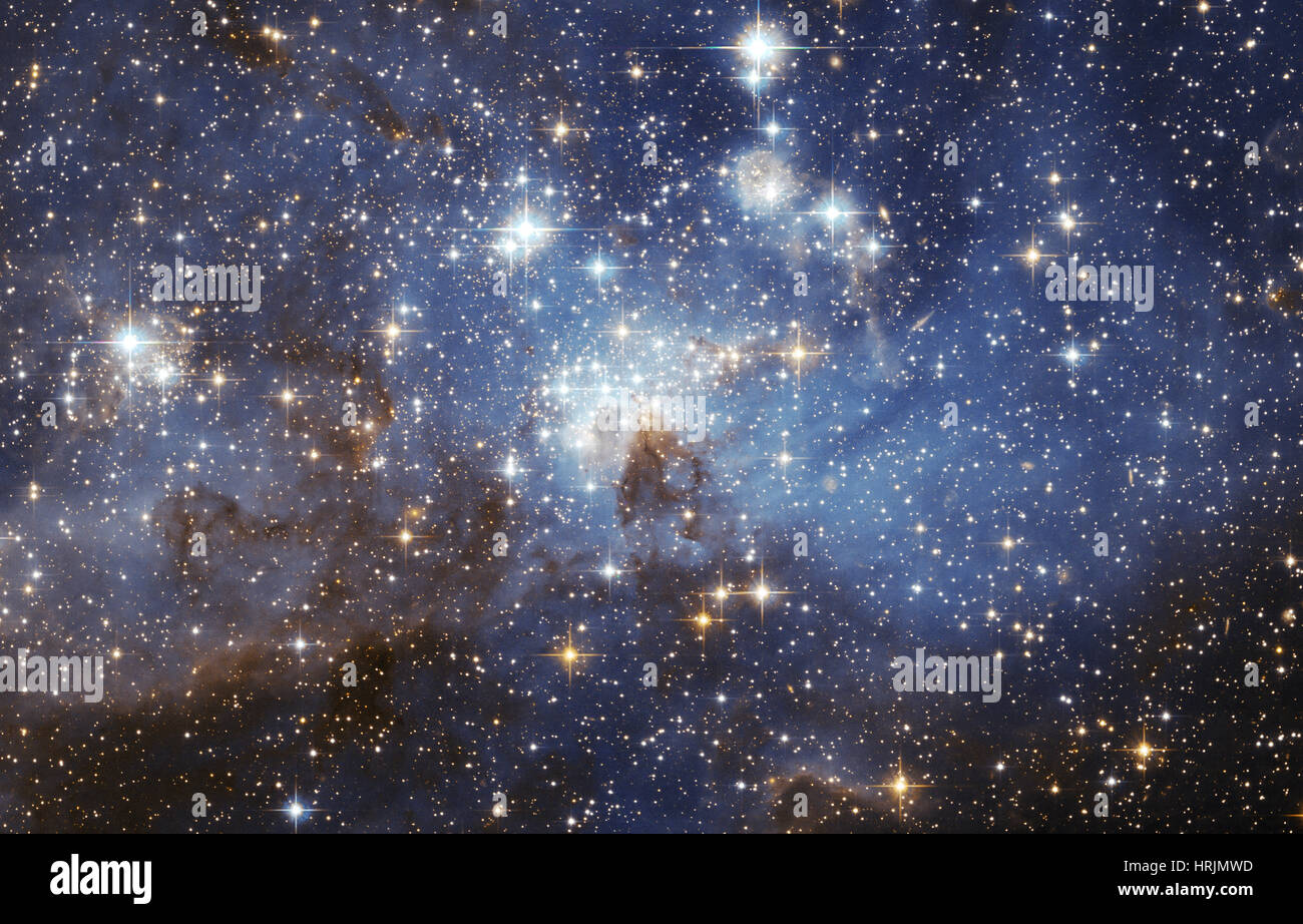 LH 95, vivaio stellare, LMC Foto Stock