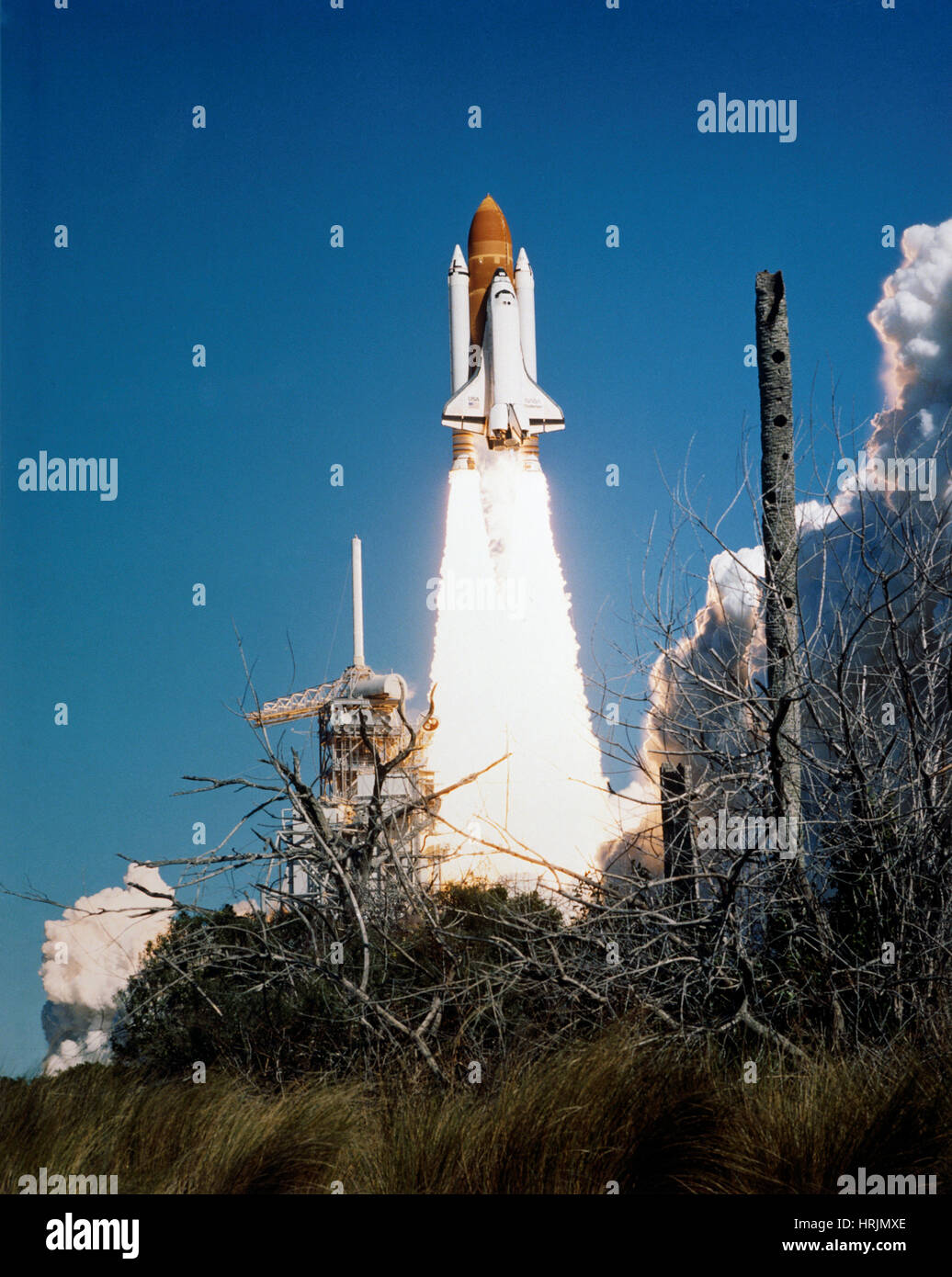 STS-51-L, lo Space Shuttle Challenger lancio, 1986 Foto Stock