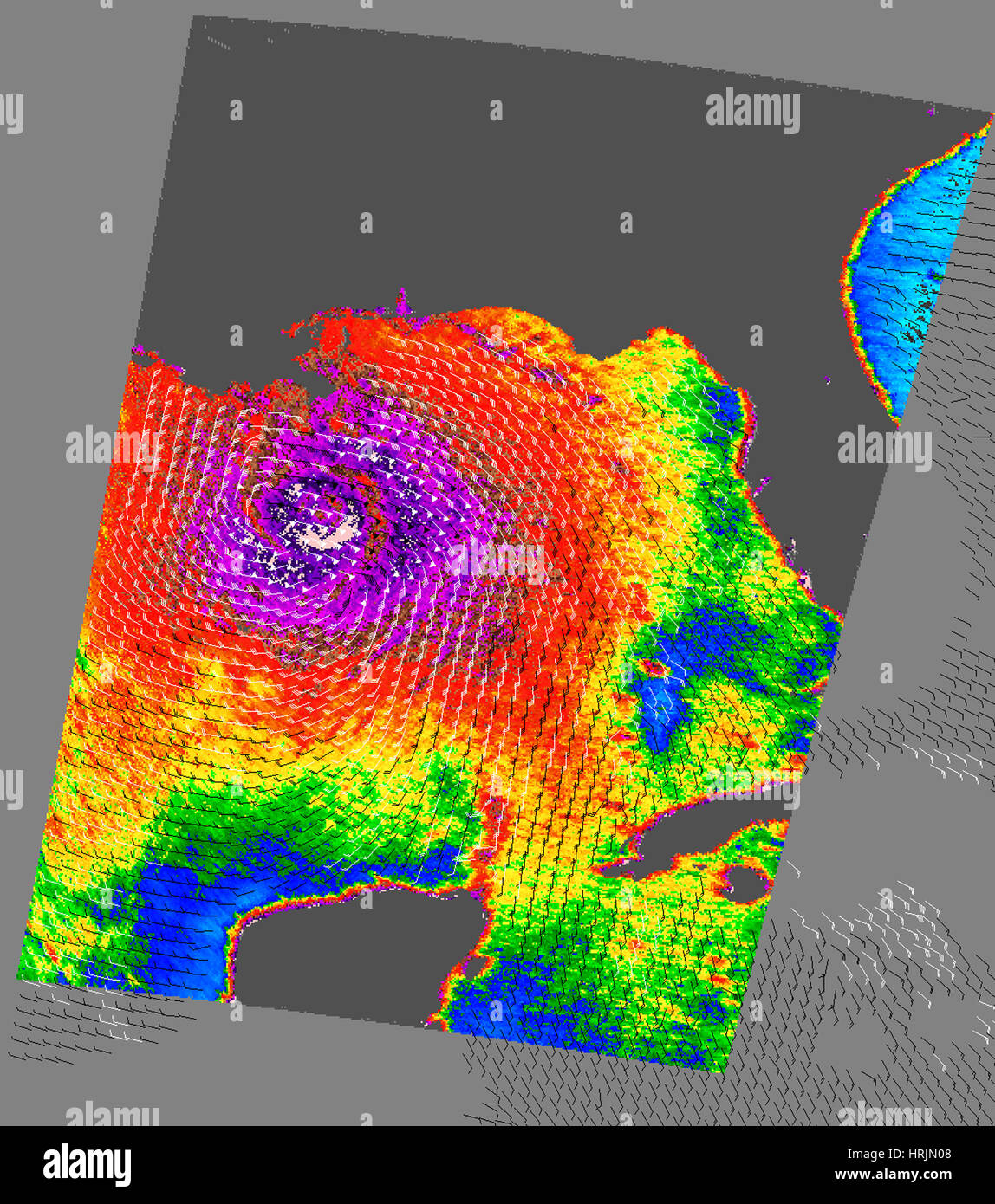 Uragano Katrina, QuikSCAT Immagine, 2005 Foto Stock