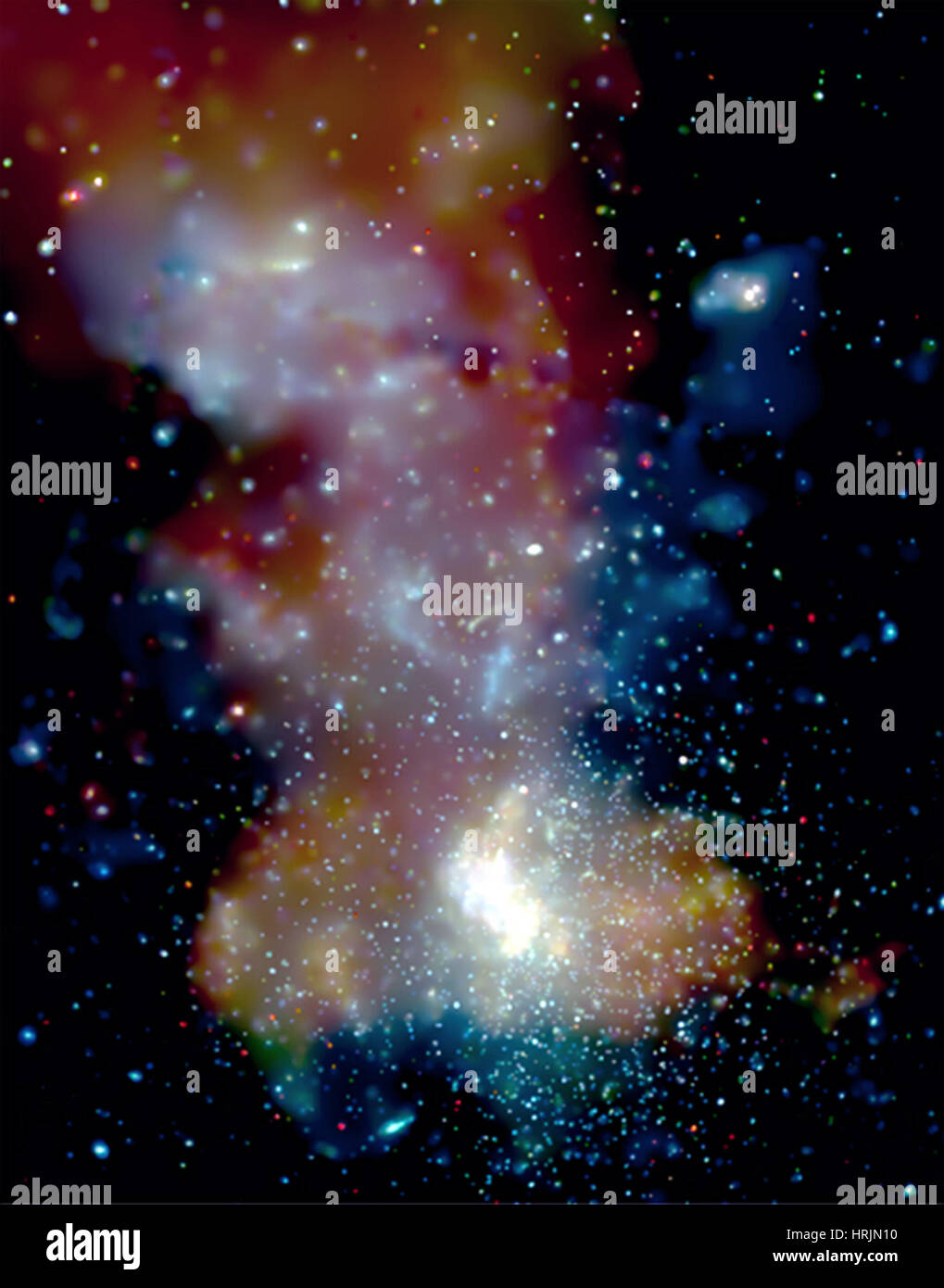 Centro Galattico, la Via Lattea e Star Clusters Foto Stock