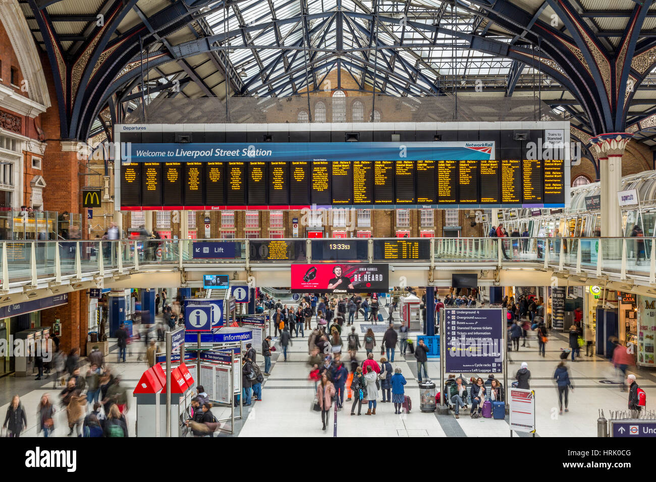 Londra Liverpool Street Station Concourse Foto Stock