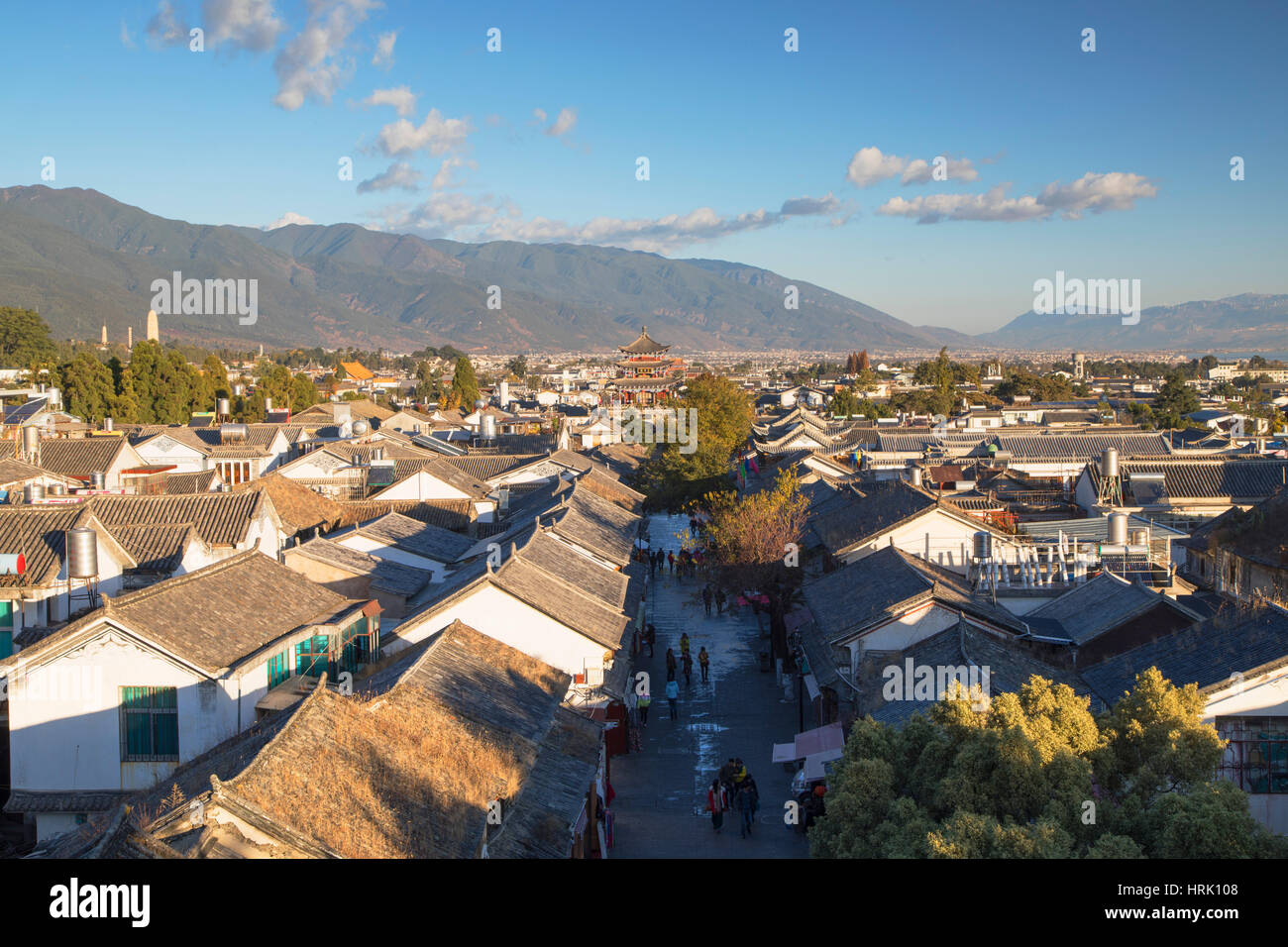 Vista di Dali, Yunnan, Cina Foto Stock