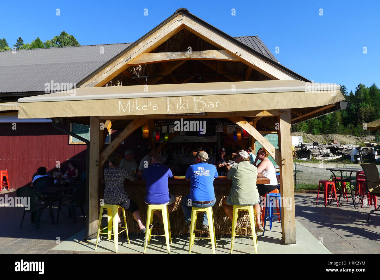 Mikeès Tiki Bar in Oriente Burke Vermont, casa del mondo classe unito percorsi per mountain bike center Foto Stock