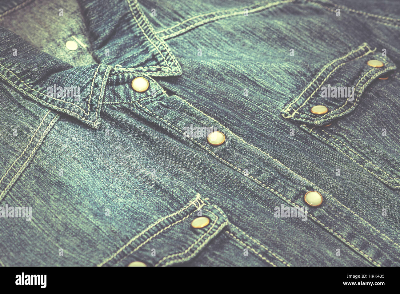 Il denim vintage shirt Foto Stock