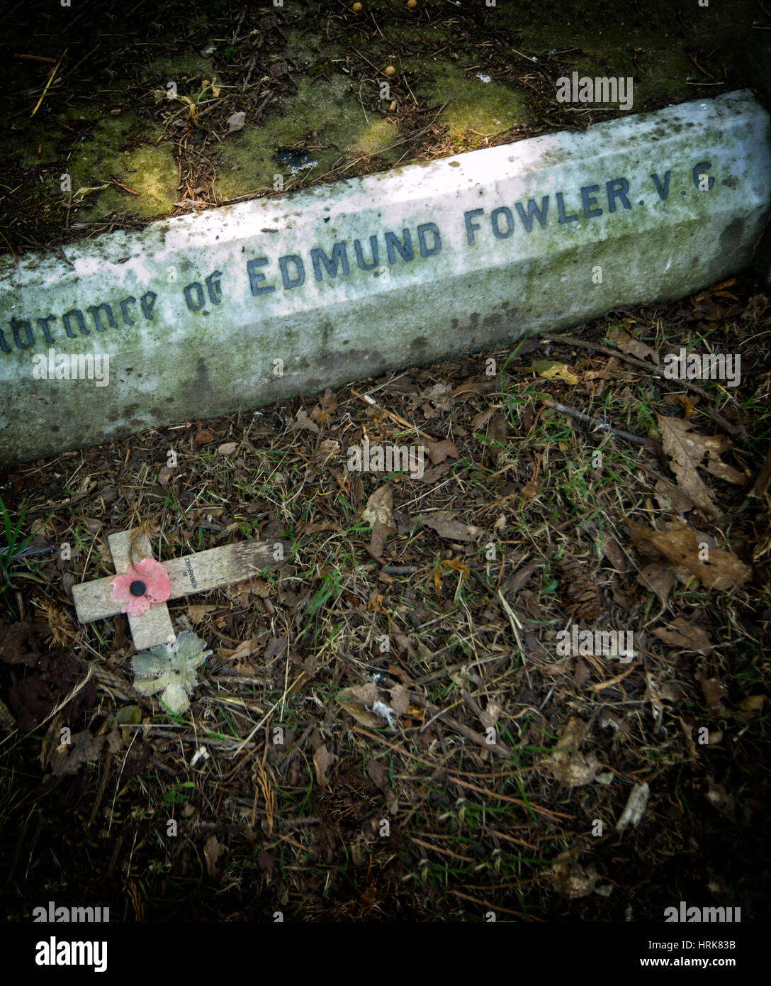 Tomba di Edmund John Fowler VC in Colchester Foto Stock