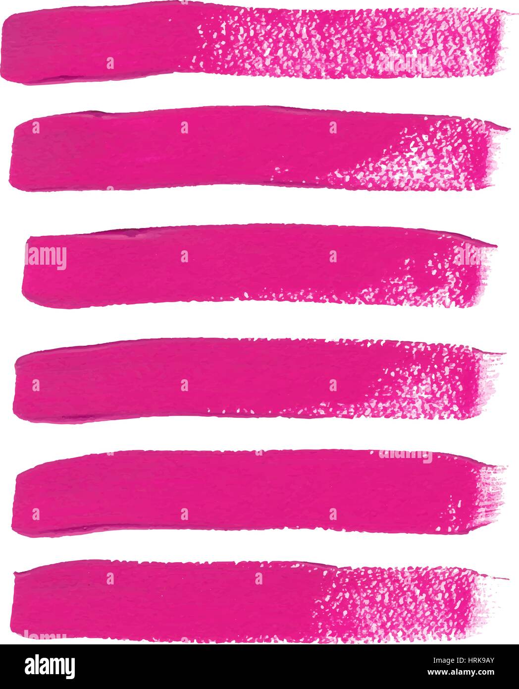 Set di colore fucsia i tratti di pennello Illustrazione Vettoriale