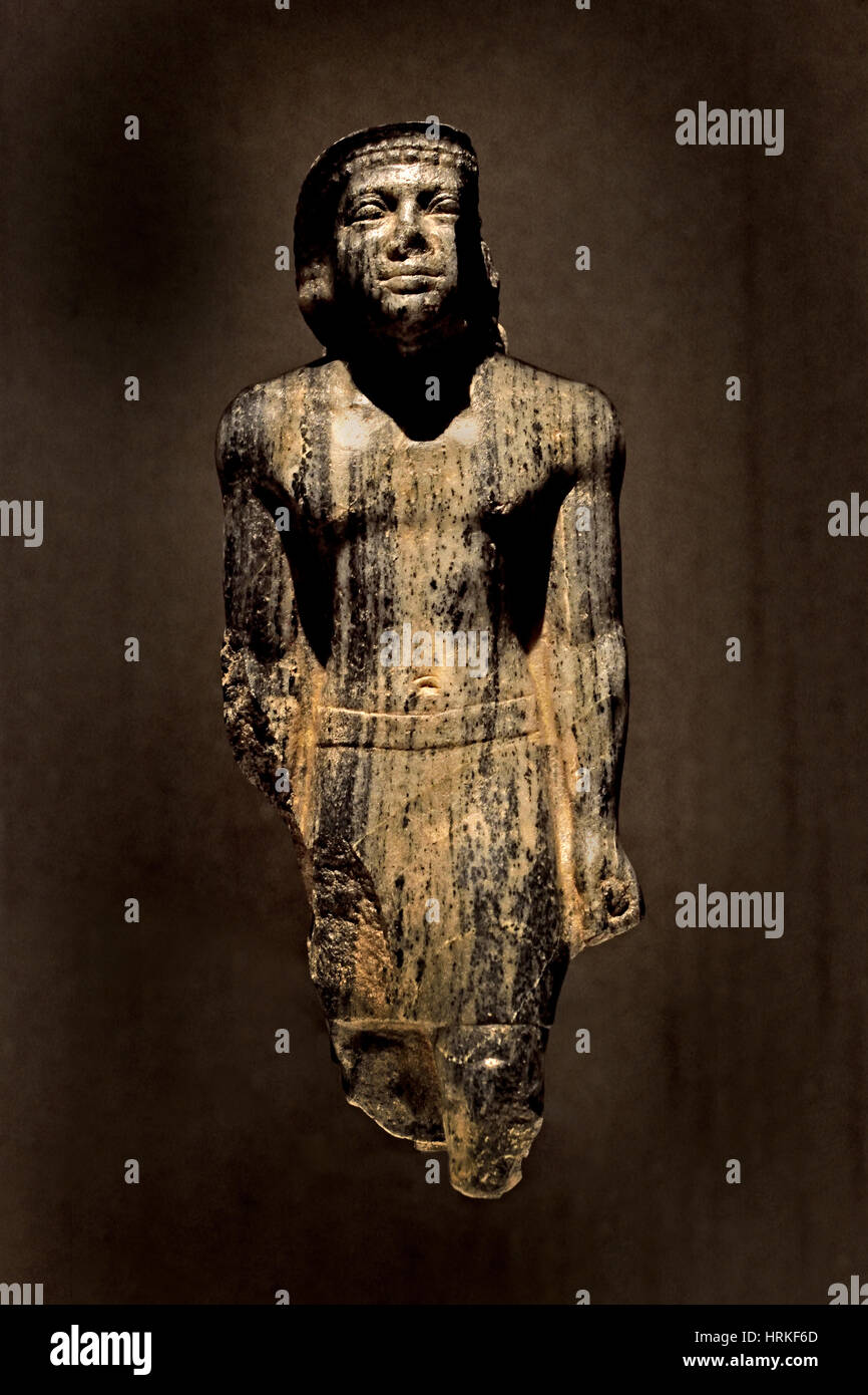 Cavalletto di un dignitario Neferirkare'I.Memphis (Egitto / Basso Egitto) pietra 38,5 x 15,5 x 14 cm Foto Stock