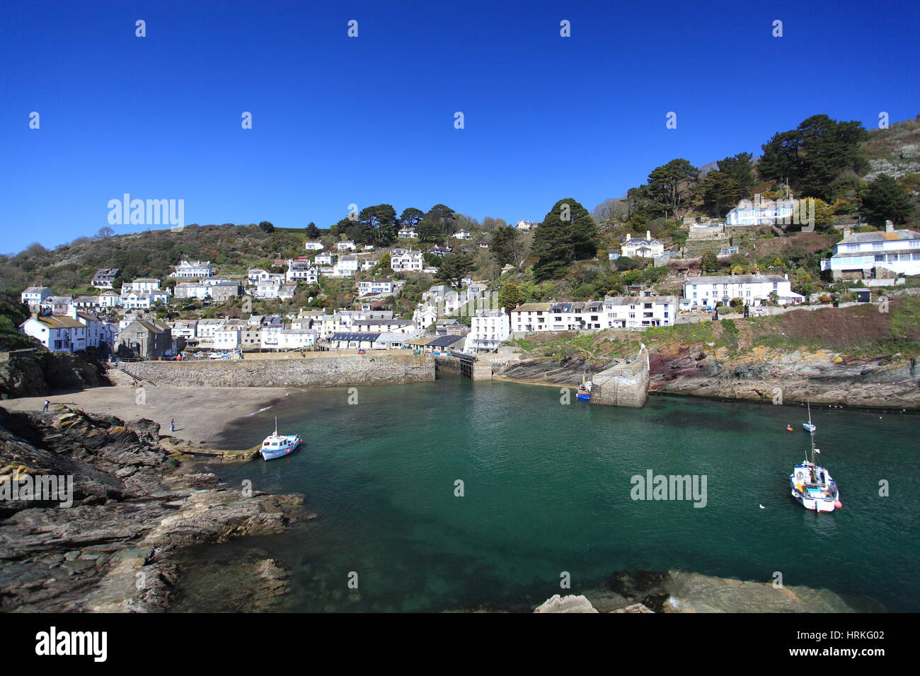 Polperro in Cornovaglia, Inghilterra. Foto Stock