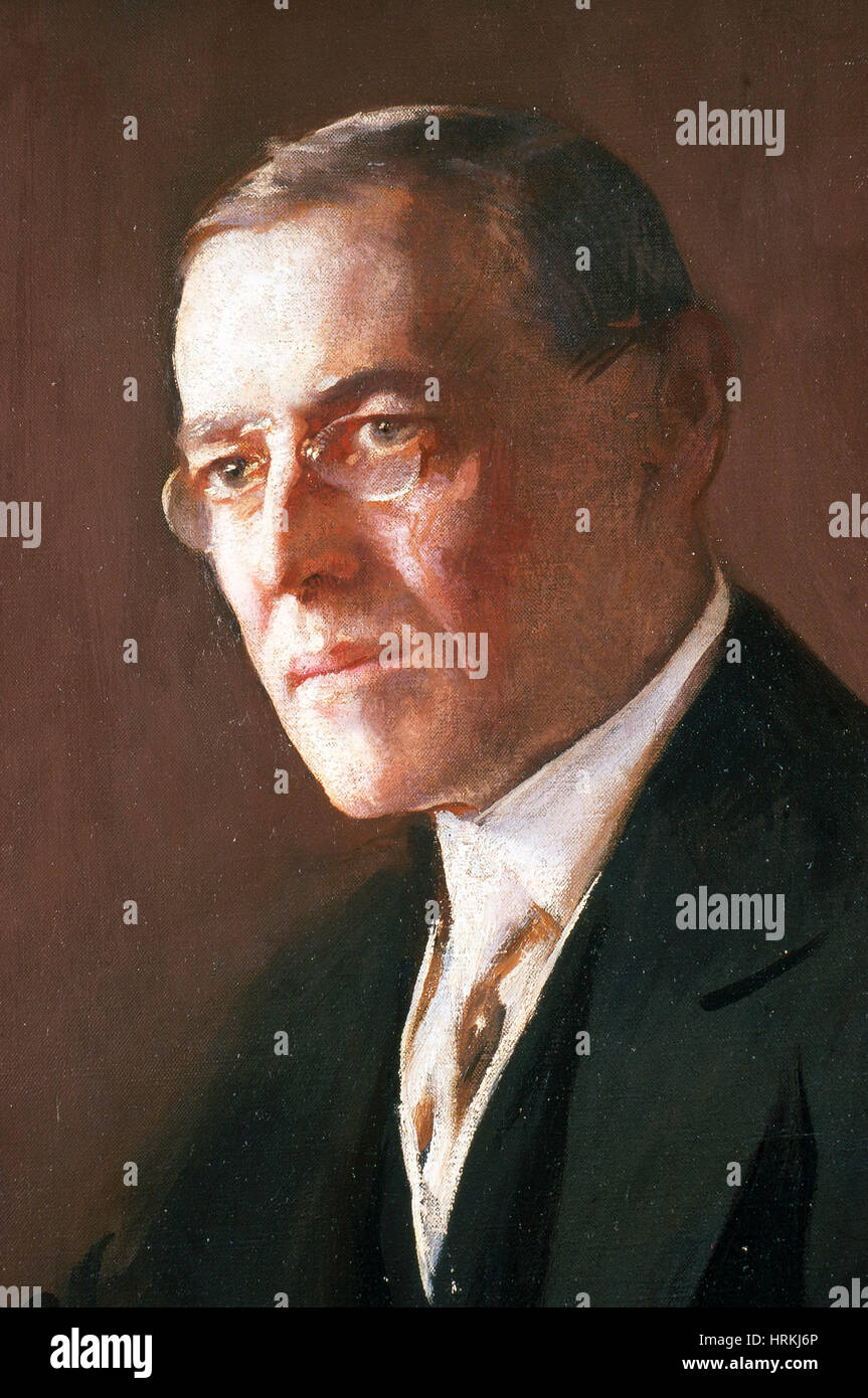 Woodrow Wilson, 28 U.S. Il presidente Foto Stock