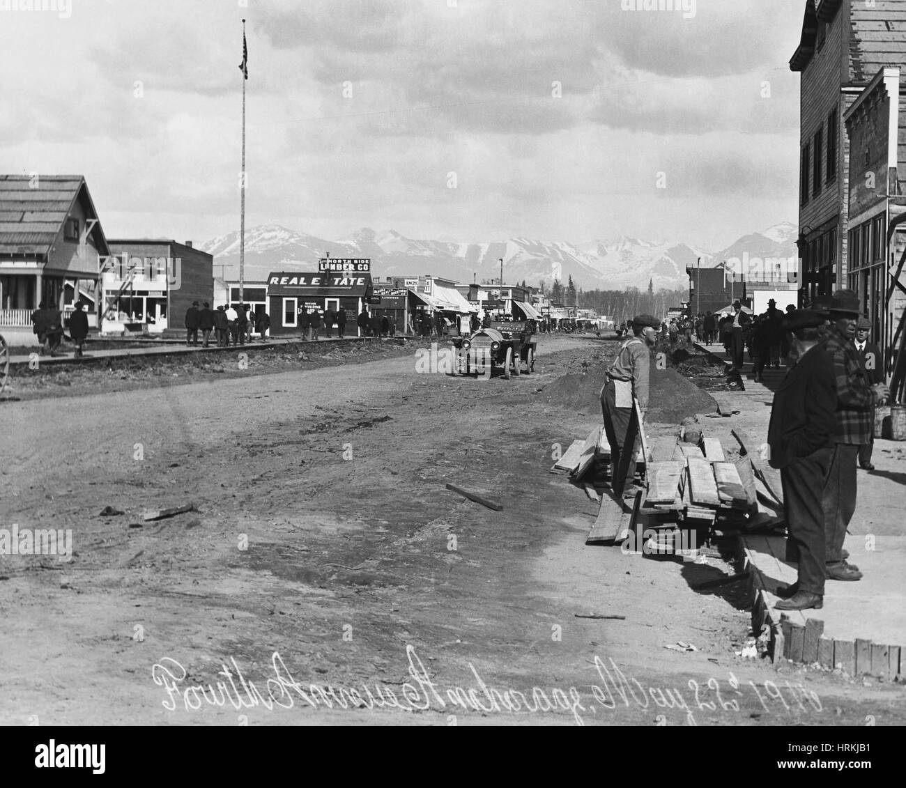 Anchorage in Alaska, 1916 Foto Stock