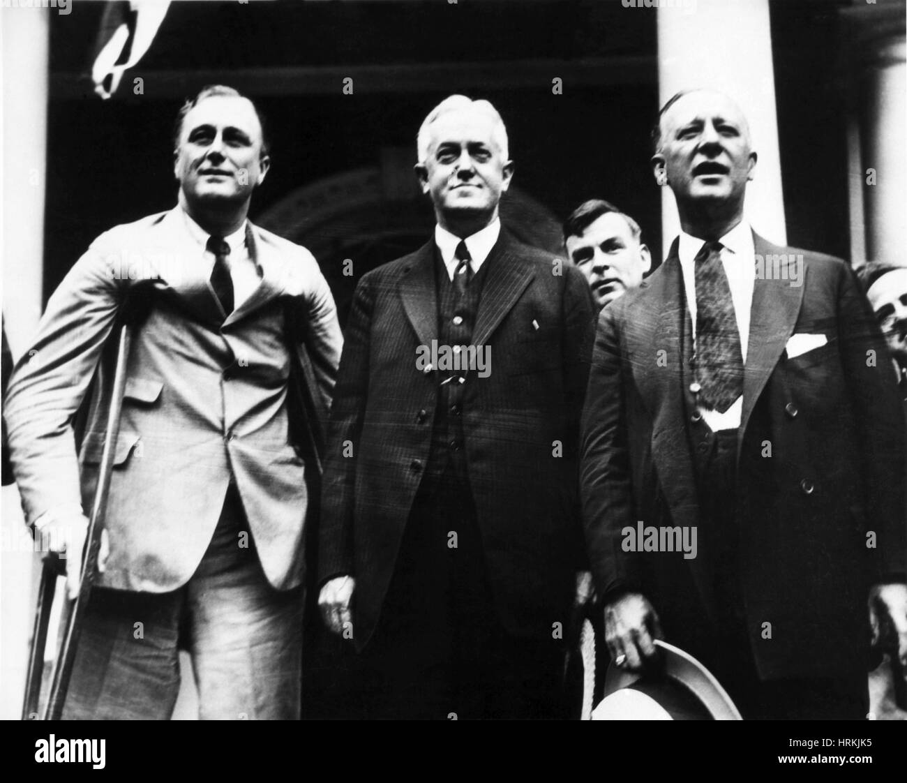 FDR, John Davis, e Al Smith Foto Stock