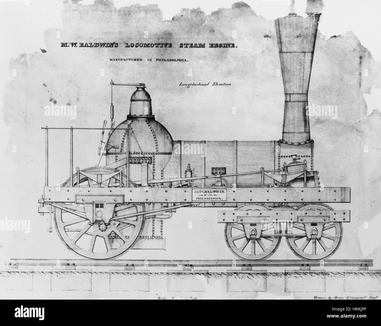 Baldwin locomotiva a vapore del XIX secolo Foto Stock