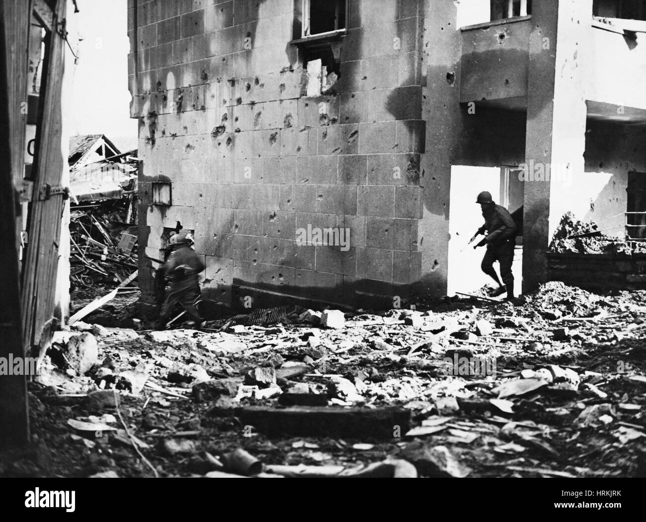 Durante la Seconda Guerra Mondiale La Battaglia di Prum, Germania Foto Stock