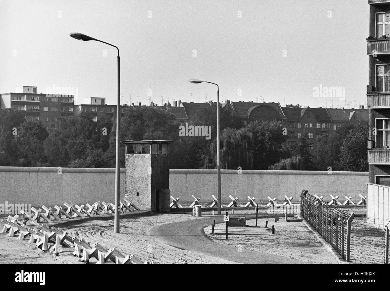 Muro di Berlino, c. 1980 Foto Stock