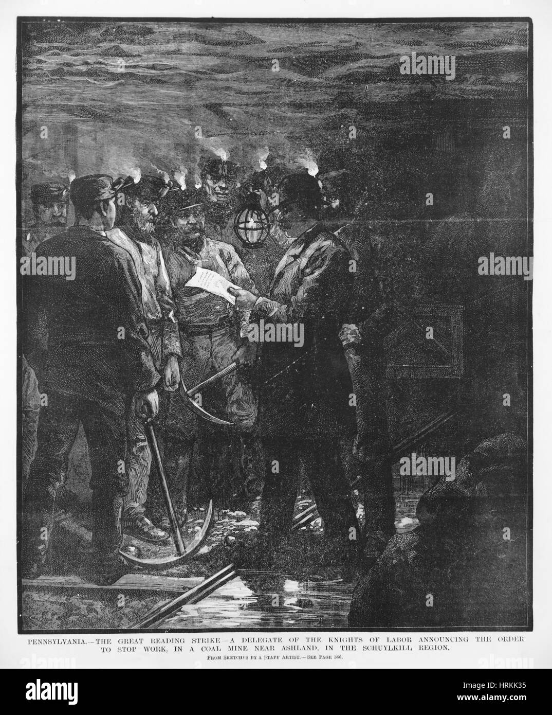 Il grande lettura sciopero, 1888 Foto Stock