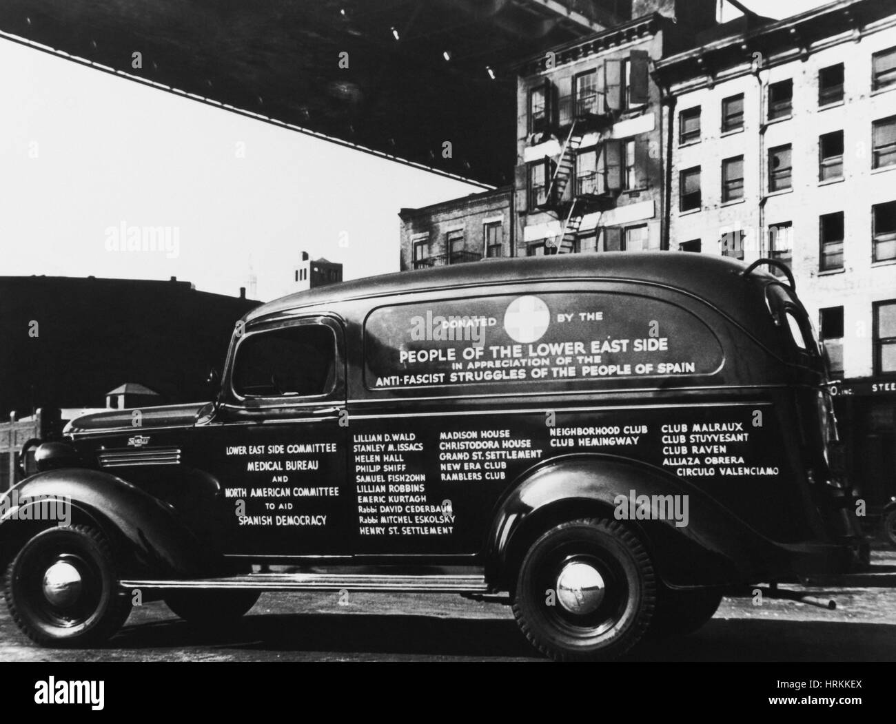 NYC ambulanza, 1930s Foto Stock