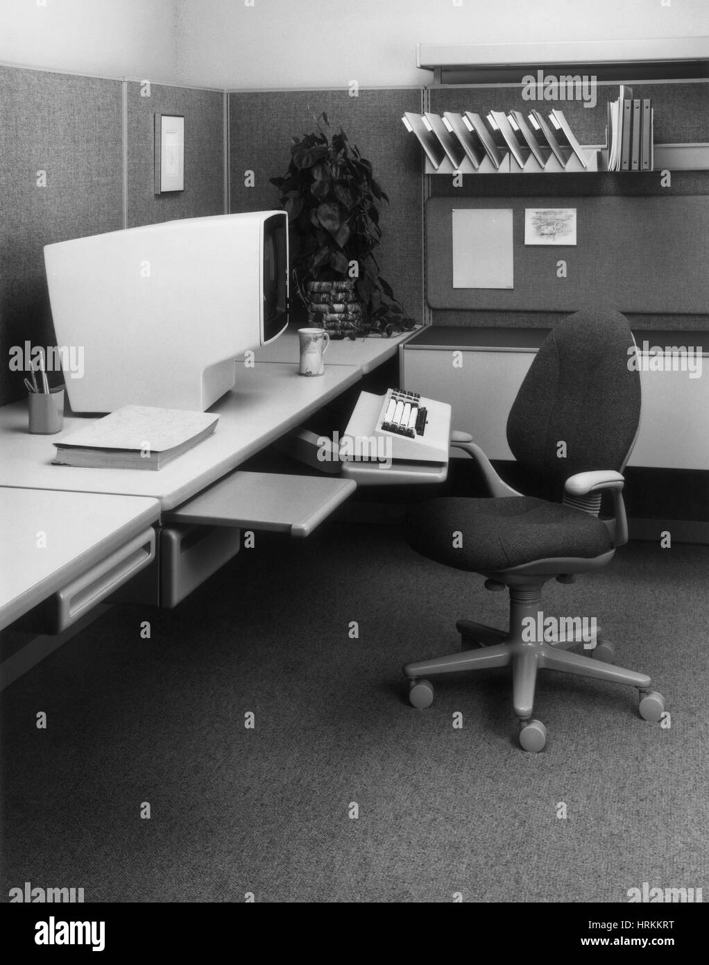 Vecchia area di lavoro di Office Foto Stock