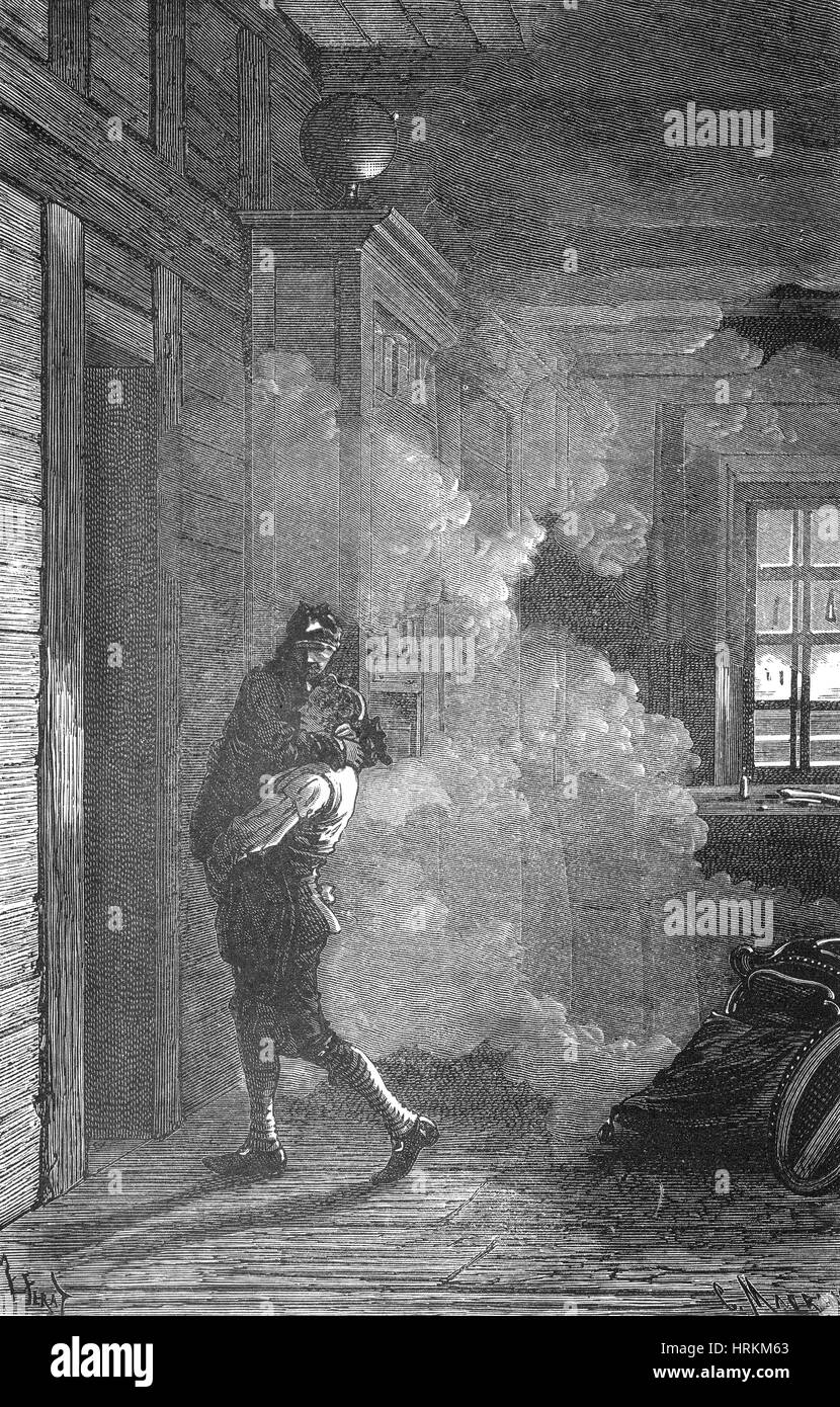 Leonhard Euler salvato dal fuoco, 1771 Foto Stock