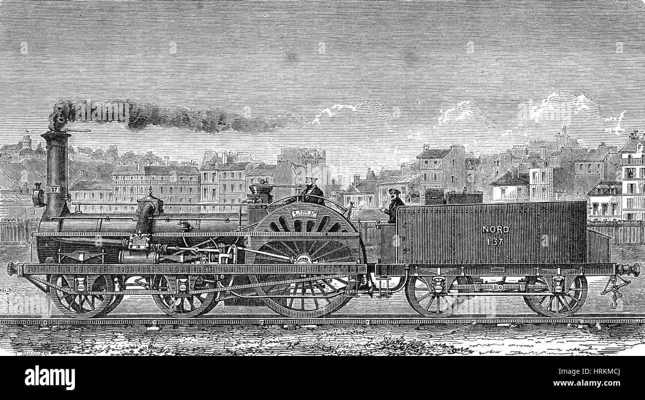 La Crampton locomotiva a vapore, 1846 Foto Stock