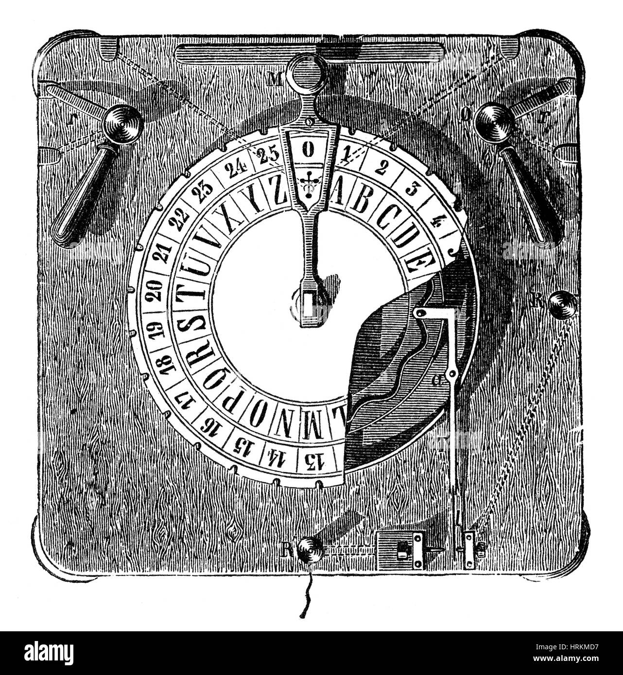 Cooke e Wheatstone quadrante del Telegrafo, 1.830 s Foto Stock