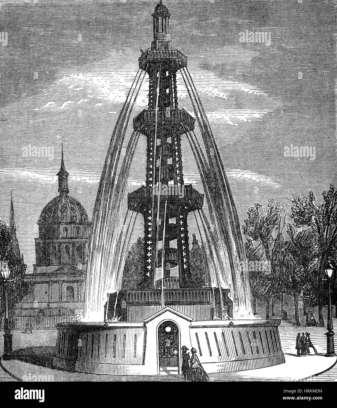 Grenelle pozzo artesiano di Parigi, 1841 Foto Stock