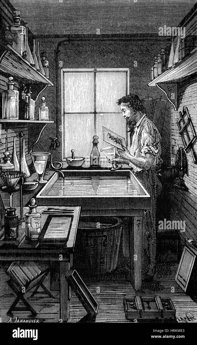 Camera oscura la fotografia del XIX secolo Foto Stock