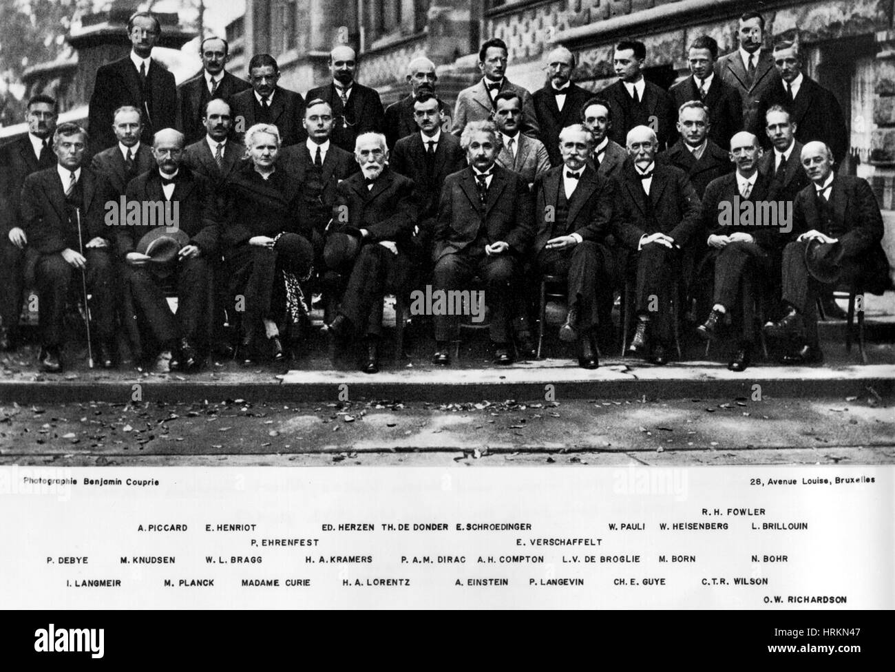 Quinta conferenza di Solvay di 1927 Foto Stock