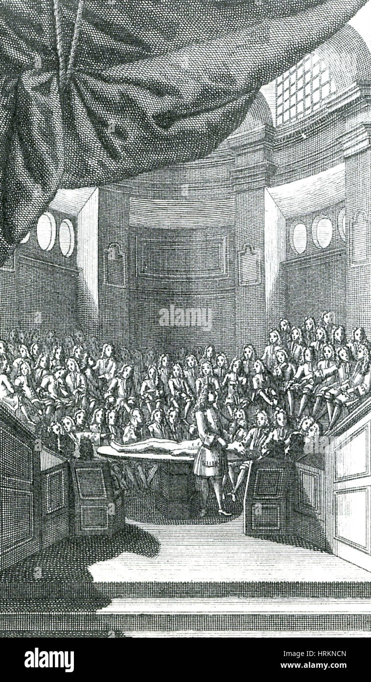Anfiteatro chirurgico, 1707 Foto Stock