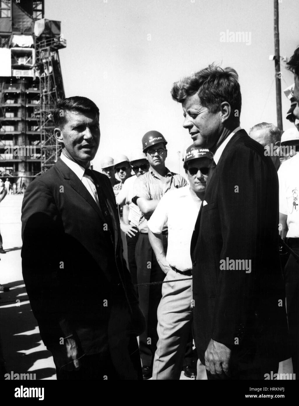 Il JFK e Wally Schirra Foto Stock