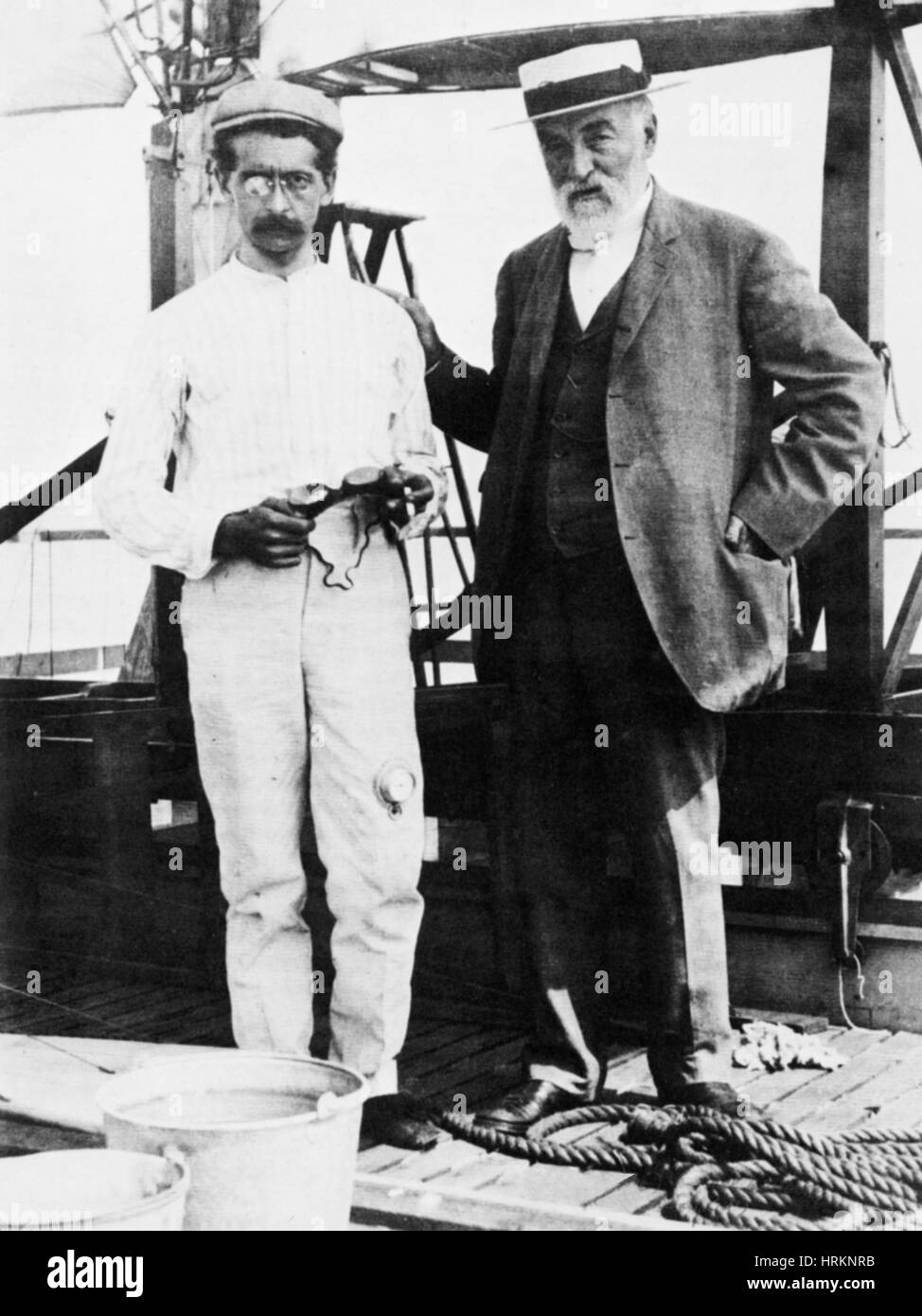 Samuel Langley e Charles Manley, 1903 Foto Stock