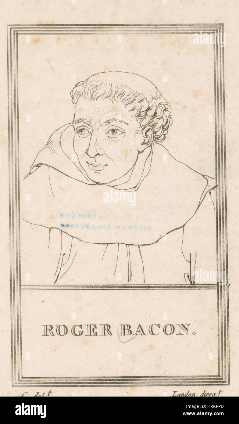 Roger Bacon, filosofo inglese Foto Stock