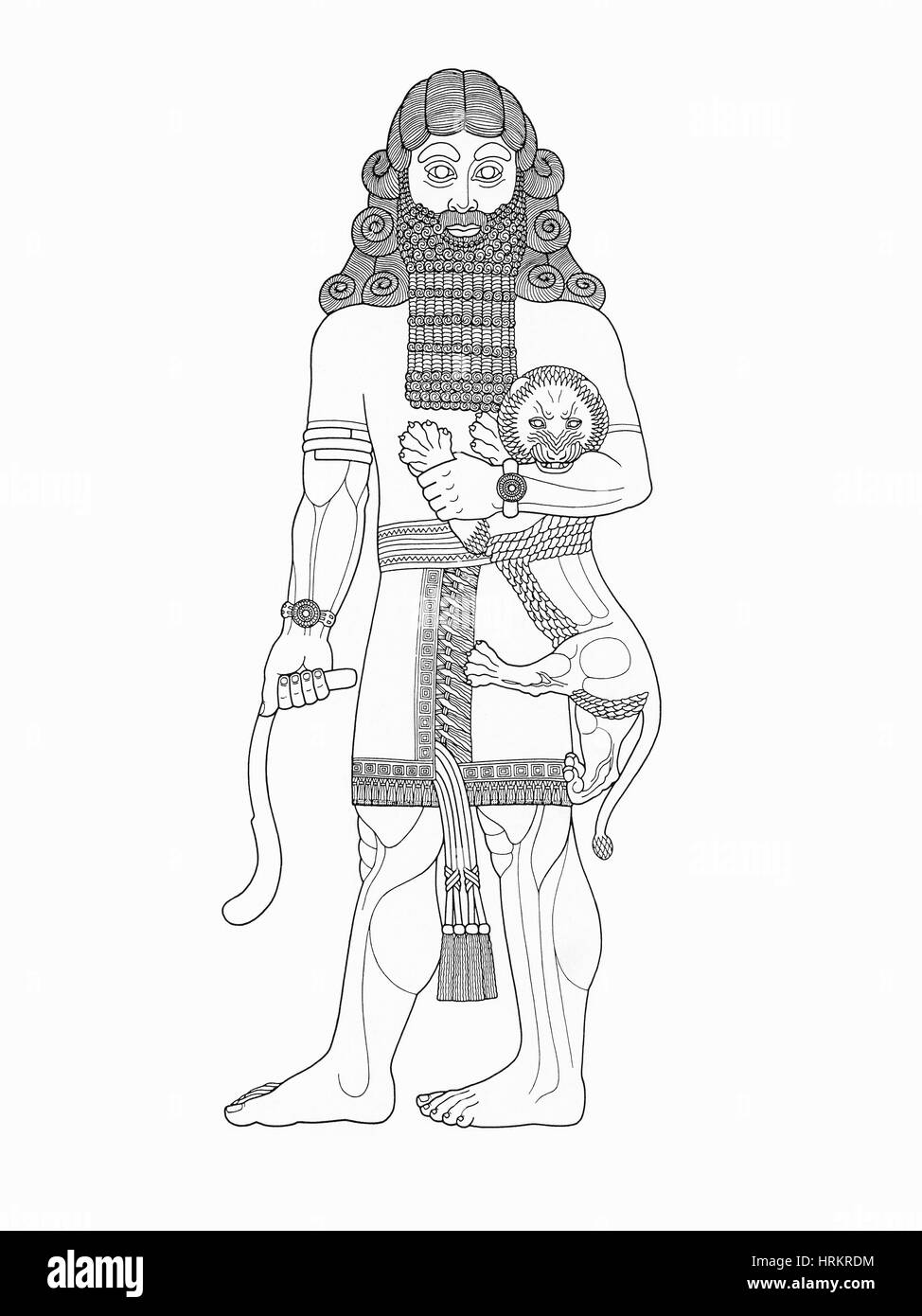 Gilgamesh re di Uruk Foto Stock