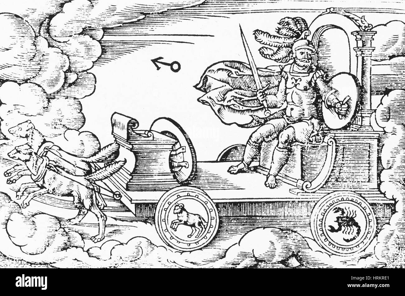 Marte, il dio romano della guerra Foto Stock