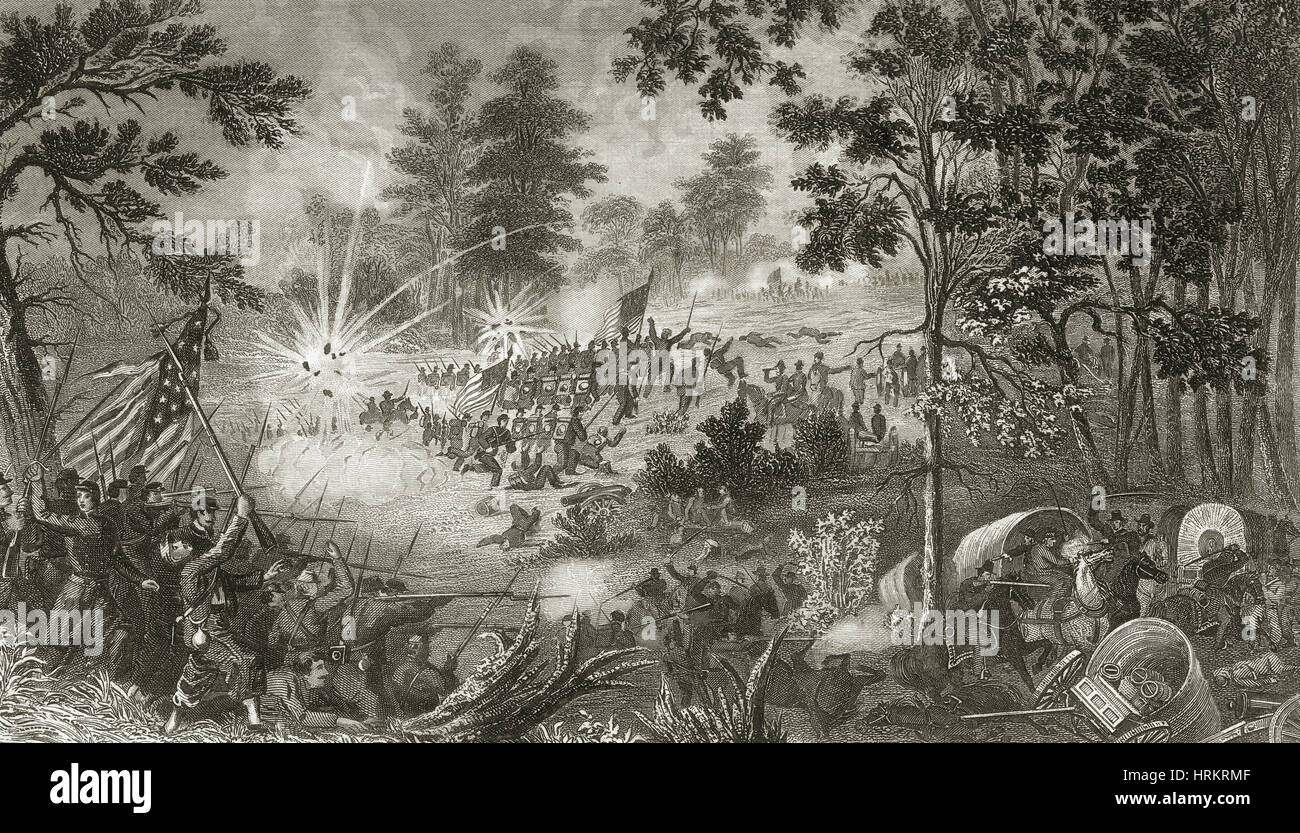 La prima battaglia di Bull Run, 1861 Foto stock - Alamy